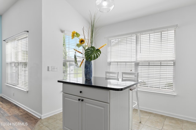 kitchen featuring light tile patterned floors