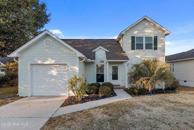 view of front of house featuring a garage