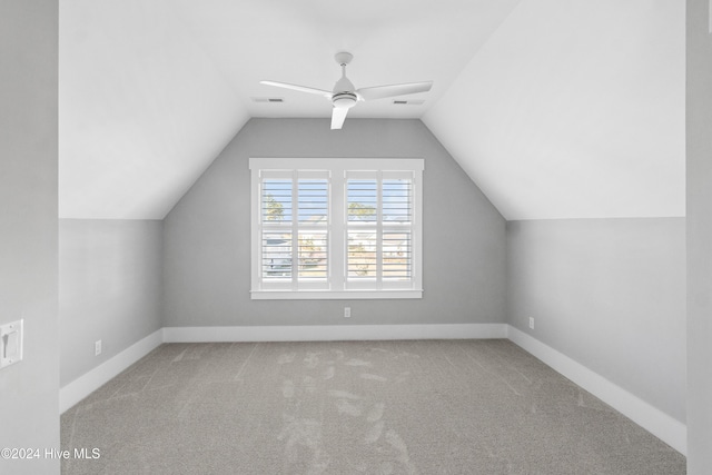 951 Trisail Ter, Wilmington, NC 28412 - bonus room with carpet flooring, ceiling fan, vaulted ceiling, and baseboards