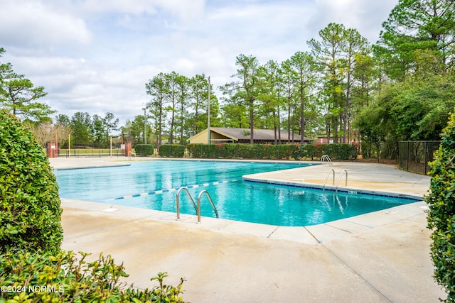 view of pool with a patio area