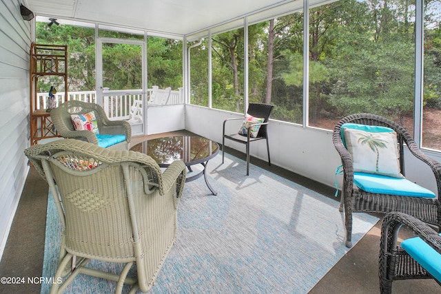 view of sunroom