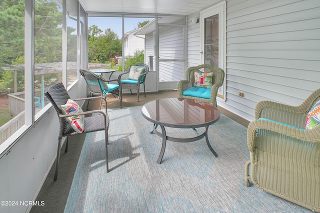 sunroom featuring plenty of natural light