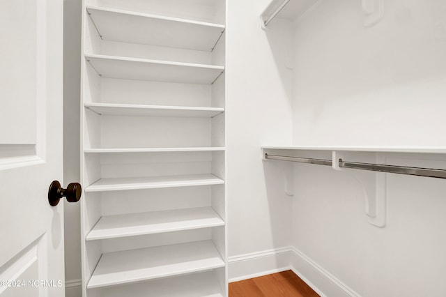 spacious closet featuring wood-type flooring