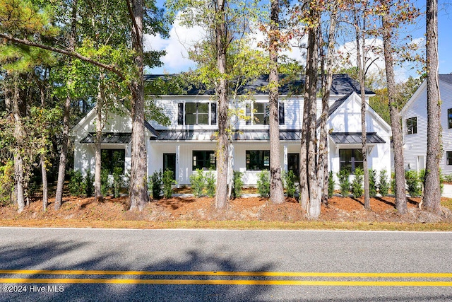 view of modern inspired farmhouse