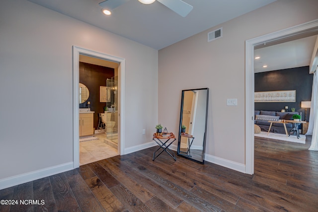 interior space featuring wood-type flooring