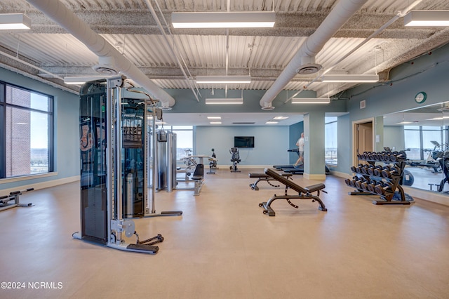 view of workout area