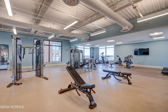 view of workout area