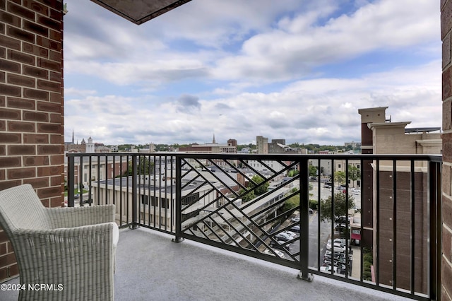 balcony with a city view