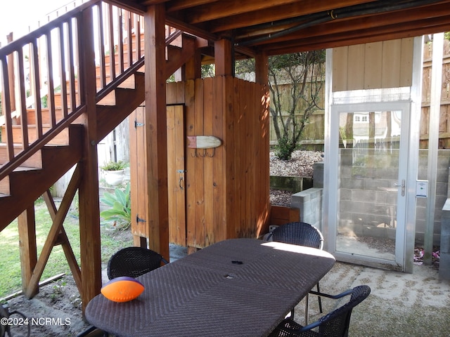 view of sunroom