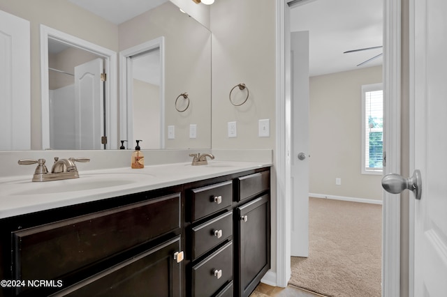 bathroom with vanity