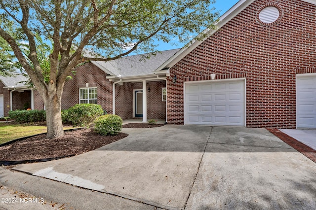 view of front of house featuring a garage