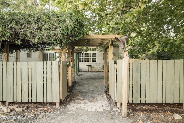 view of outdoor structure with fence