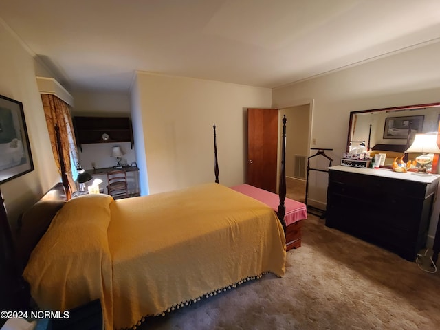 view of carpeted bedroom