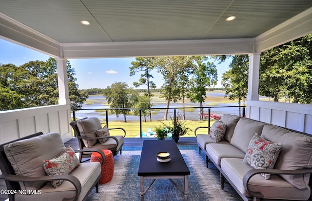 view of patio featuring outdoor lounge area