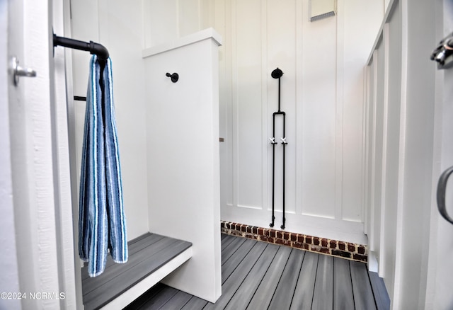 bathroom featuring hardwood / wood-style floors