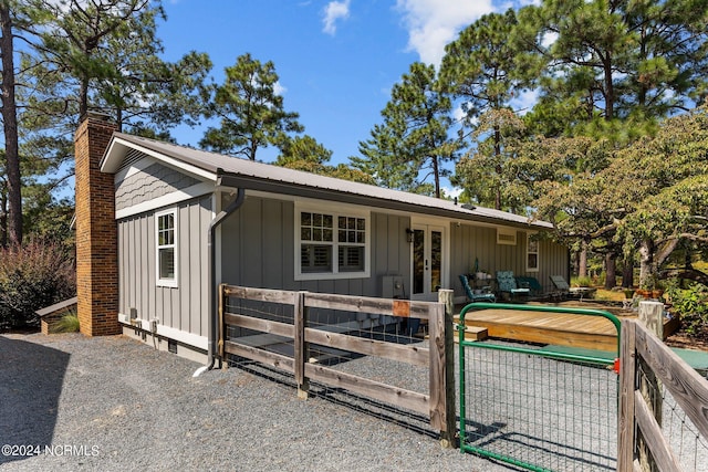 view of front of home with french doors