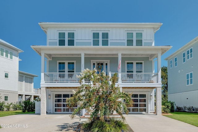 coastal home with a porch