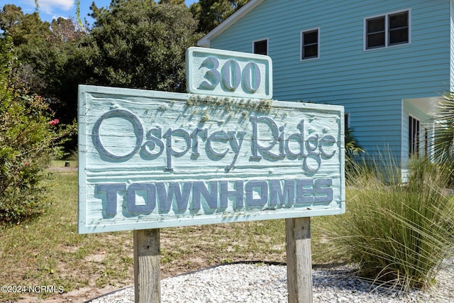 view of community sign