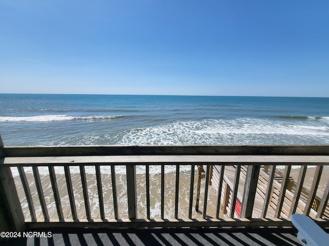 property view of water with a view of the beach