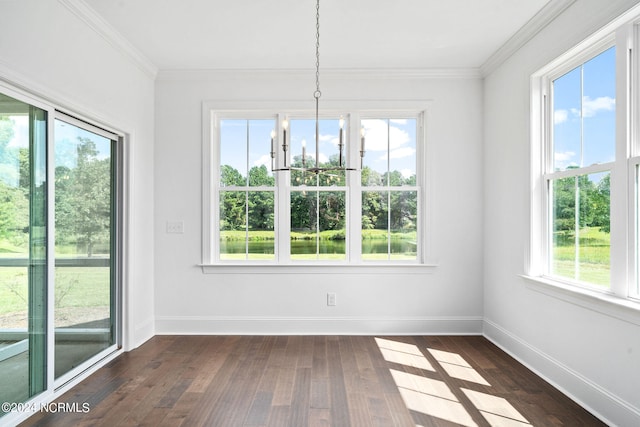 interior space with a notable chandelier