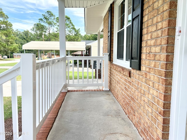 balcony with covered porch