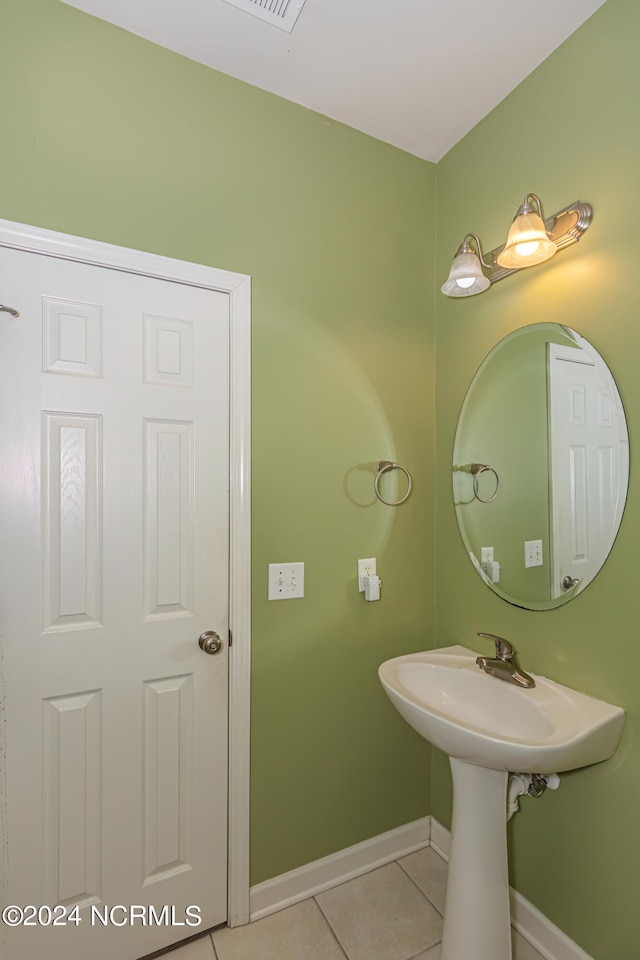 bathroom featuring tile patterned floors