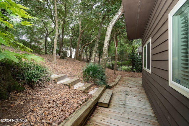 view of wooden terrace