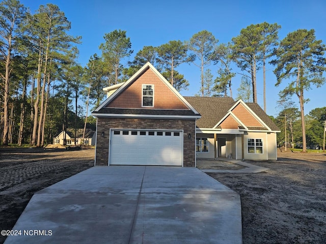 view of front of house featuring a garage