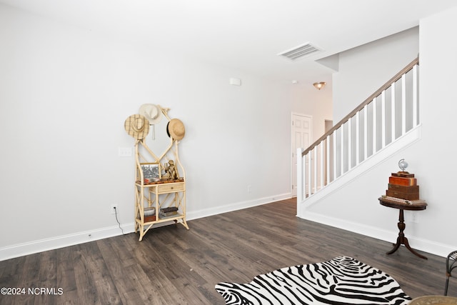 entryway featuring dark hardwood / wood-style floors