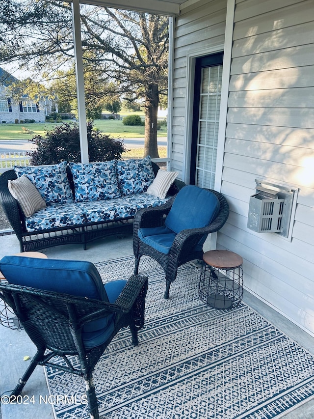 view of patio with an outdoor hangout area