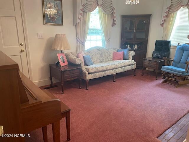 view of carpeted living room