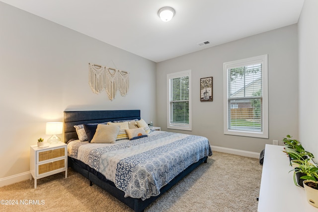 view of carpeted bedroom