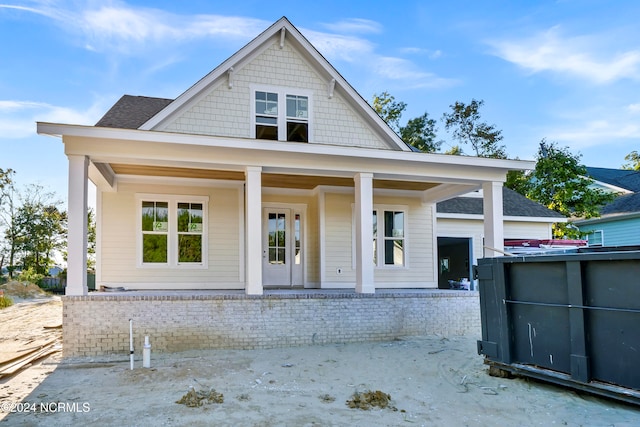 view of front of house with covered porch