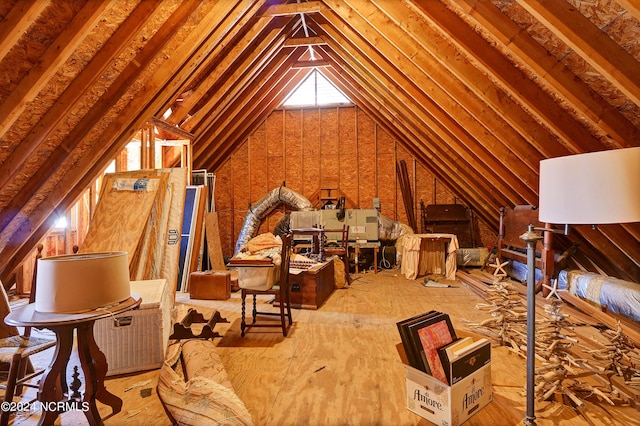 view of attic