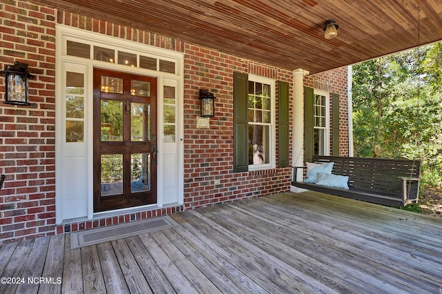 view of wooden deck