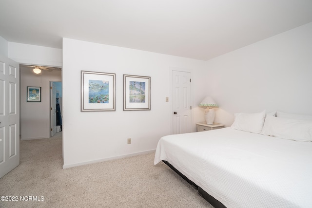 view of carpeted bedroom