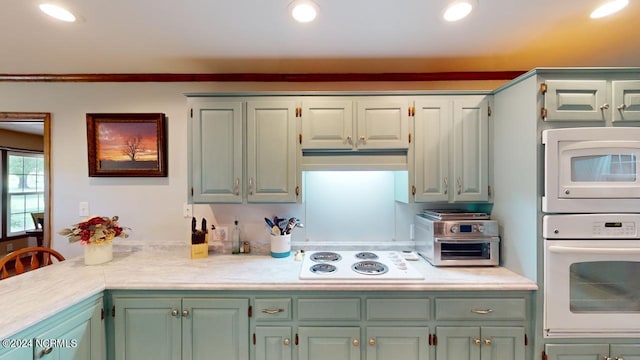 kitchen featuring white appliances