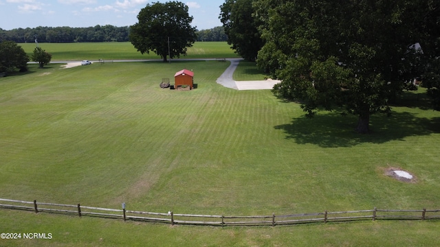 exterior space with a rural view