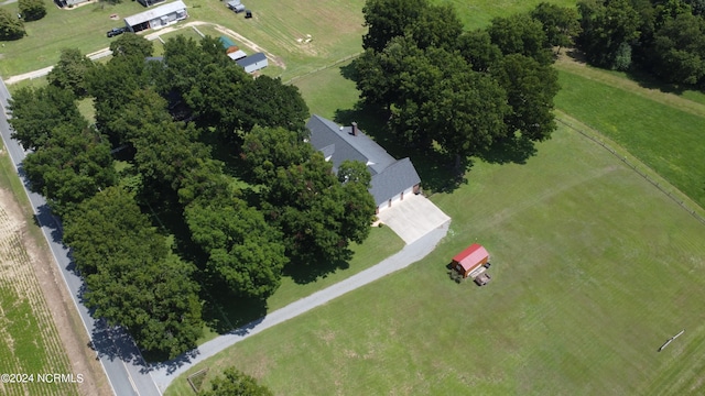 bird's eye view featuring a rural view