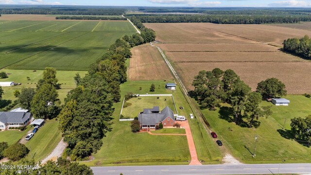 bird's eye view featuring a rural view