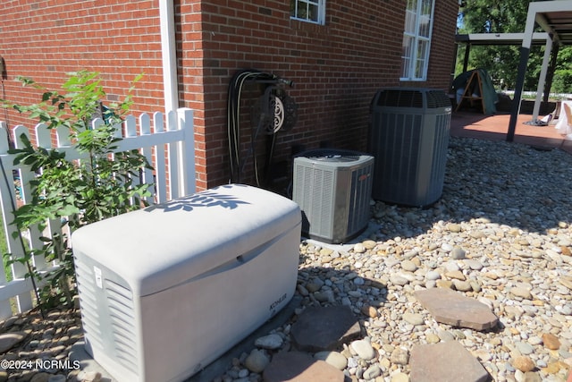 exterior details with central air condition unit