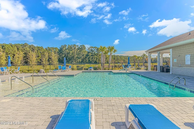 view of pool with a patio