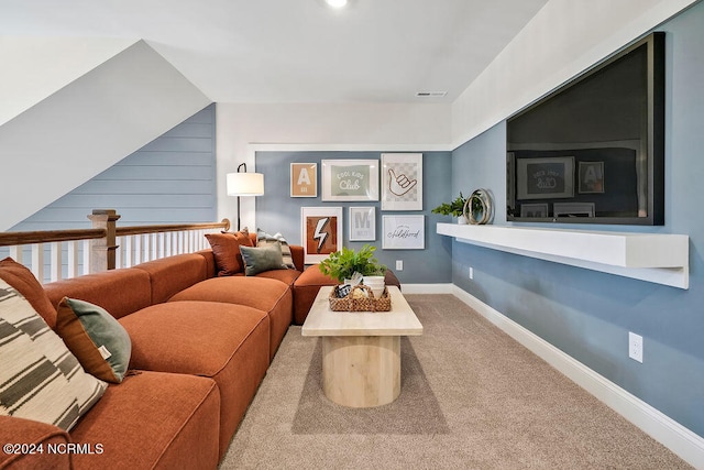 view of carpeted living room