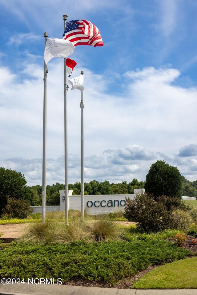 view of community sign