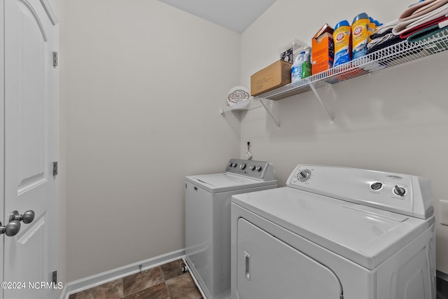 laundry area featuring washing machine and dryer