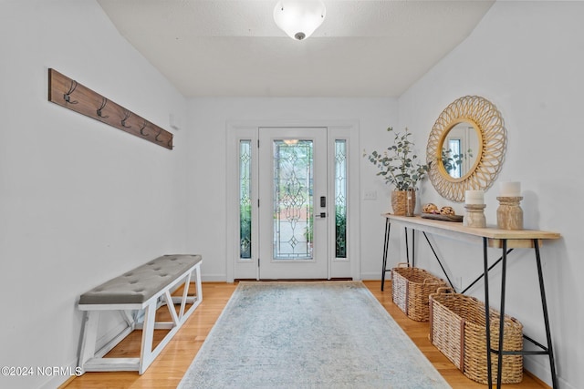 entryway featuring hardwood / wood-style floors