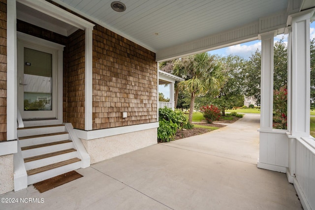 view of patio / terrace with a porch