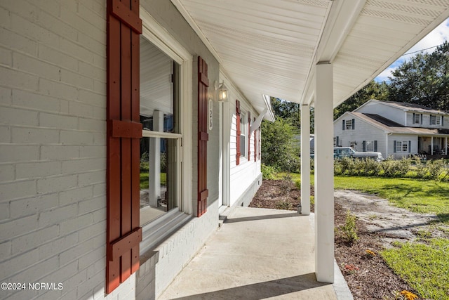 view of patio with a porch