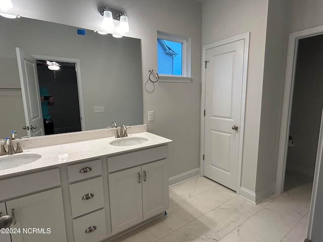 bathroom featuring vanity