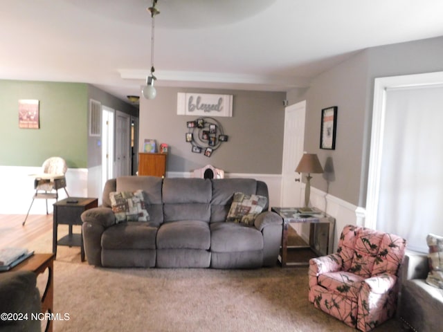 view of carpeted living room